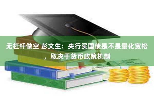 无杠杆做空 彭文生：央行买国债是不是量化宽松，取决于货币政策机制