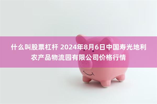 什么叫股票杠杆 2024年8月6日中国寿光地利农产品物流园有限公司价格行情