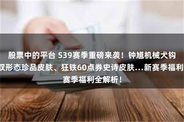 股票中的平台 S39赛季重磅来袭！钟馗机械犬钩、貂蝉双形态珍品皮肤、狂铁60点券史诗皮肤…新赛季福利全解析！