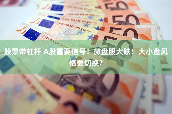 股票带杠杆 A股重要信号！微盘股大跌！大小盘风格要切换？
