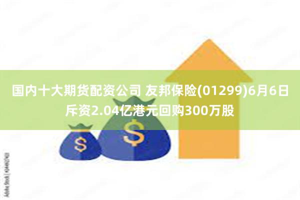 国内十大期货配资公司 友邦保险(01299)6月6日斥资2.04亿港元回购300万股